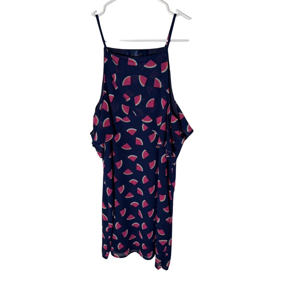 Blue Rain Watermelon Print‎ Cold Shoulder Dress Size S - Picture 4 of 7